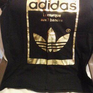 **Adidas Black & Gold T-Shirt - La Marque Aux 3 Bandes**